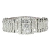 Vintage Art Deco platinum diamond wrist band bracelet with over 20 crts total diamond weight